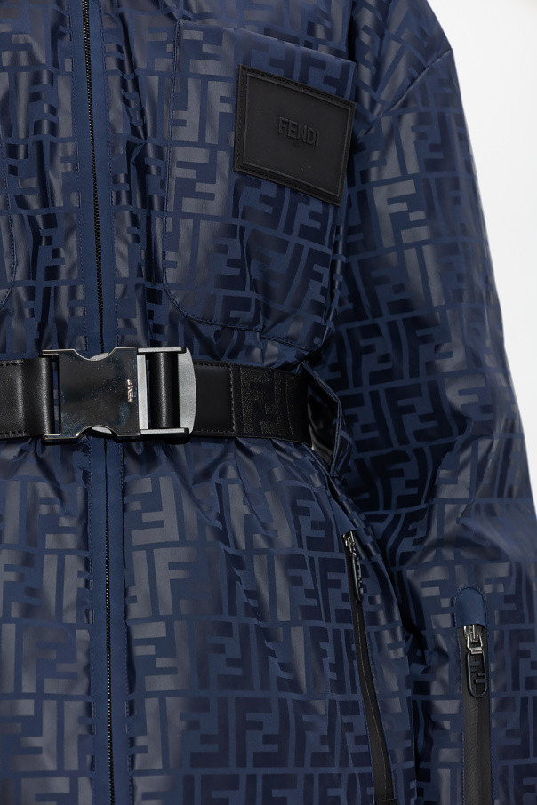 Navy blue Reversible ski jacket Fendi - SchaferandweinerShops Togo - fendi  outline detail straight leg trousers item